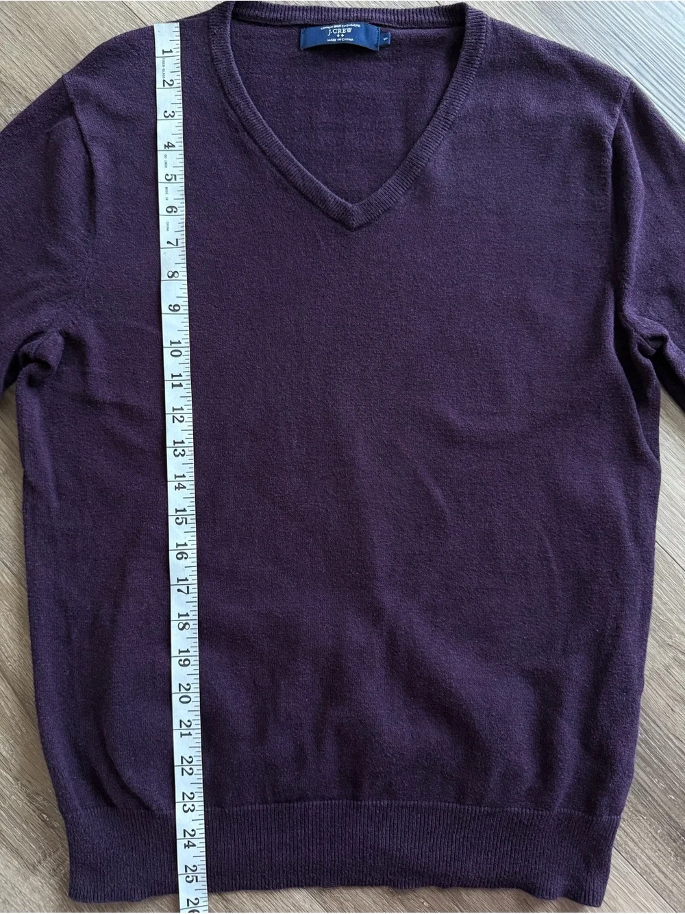 J. Crew Men’s V-Neck‎ Sweater in Plum